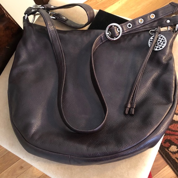 Coach Handbags - Coach Soft Choc Brown Saddle Hobo! Two Straps. Clean Satin inside. EUC.